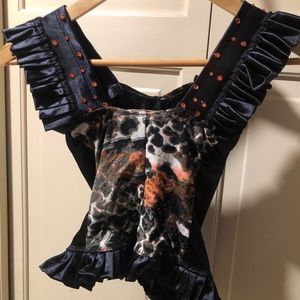 Competition dance outfit with crystals black shorty short
